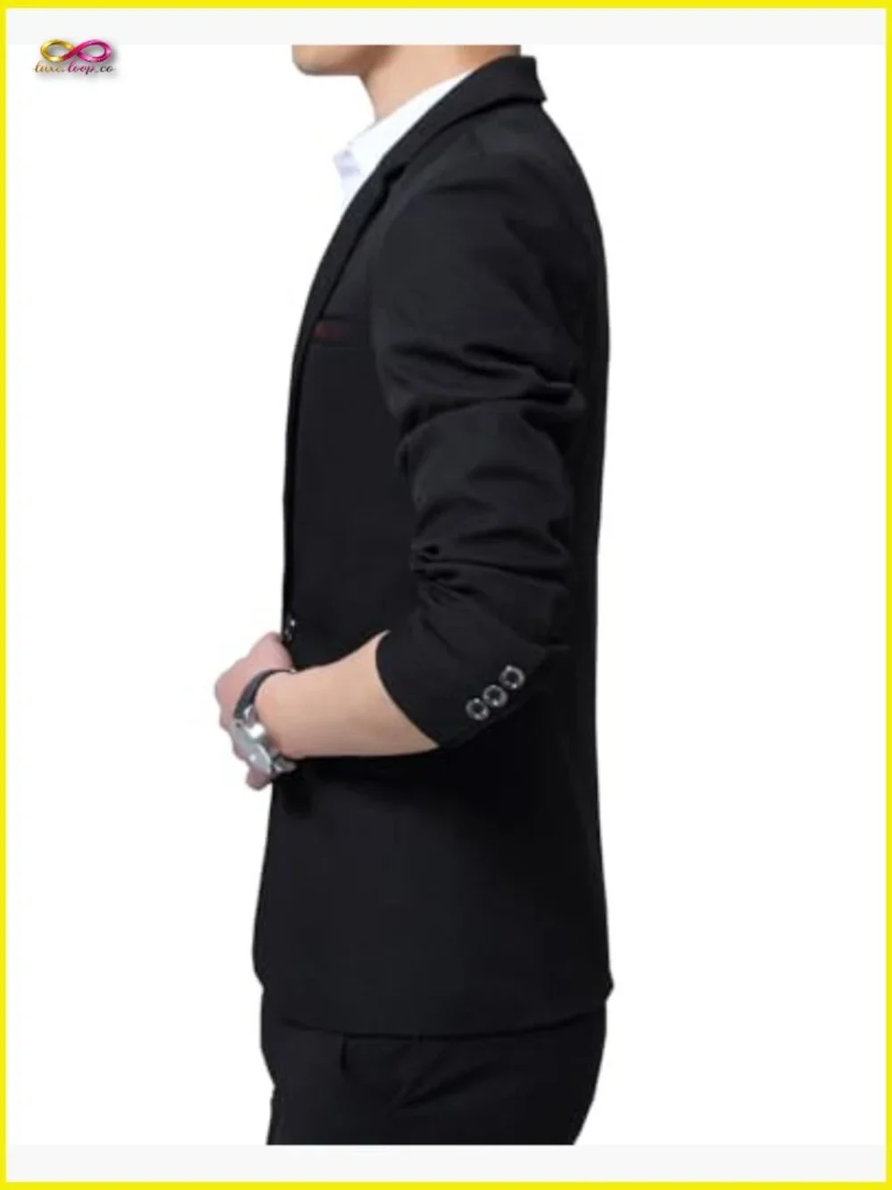 Slim Fit One Button Casual Blazer Jacket Modern Classic Lightweight Polyester